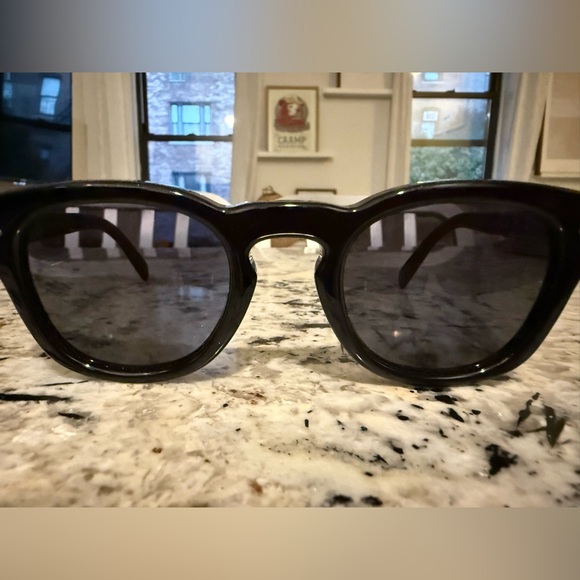 CELINE Black Frame 42 Round Frame Acetate Sunglasses - Picture 7 of 7